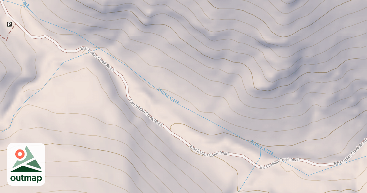 Map of EAST INDIAN CREEK