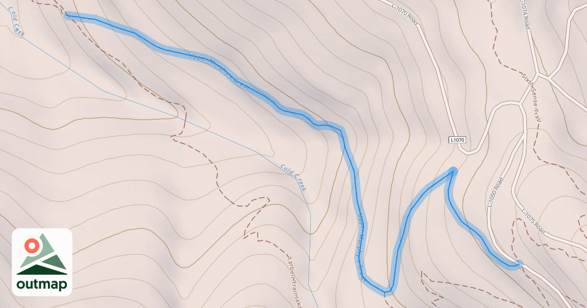 Map of Upper Murphy's Grade
