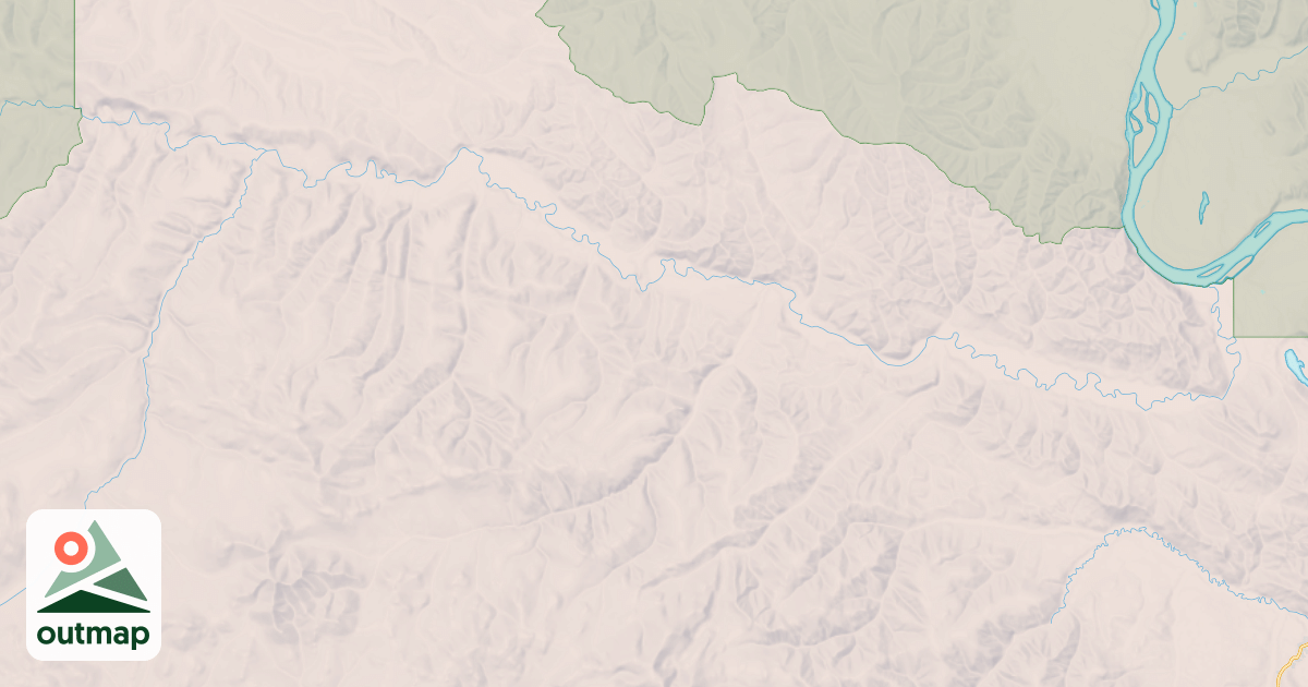 Map of Winter Trail To 70-Mile River Route