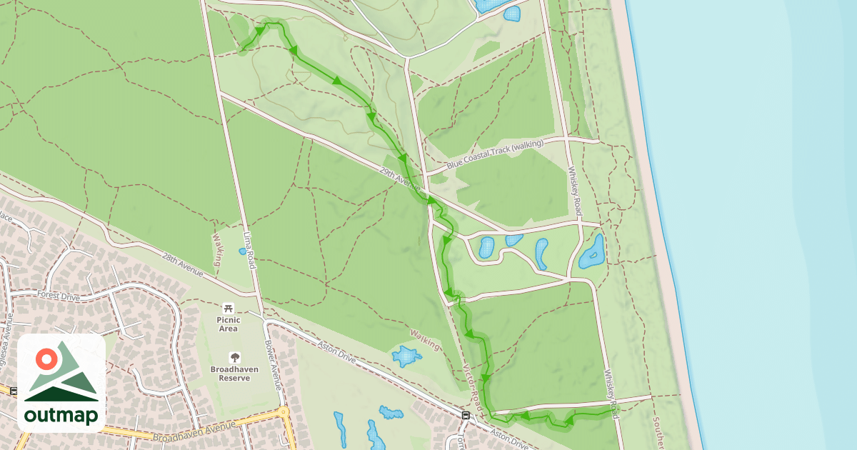 Map of MTB (brown track)