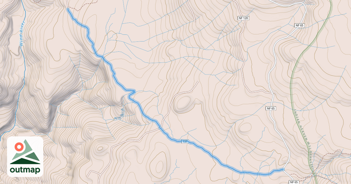 Map of McClellan Meadows Trail #157