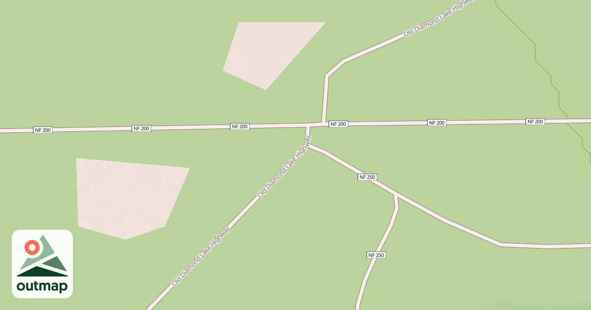 Map of OLD DIAMOND LAKE ROAD/JOHN DAY