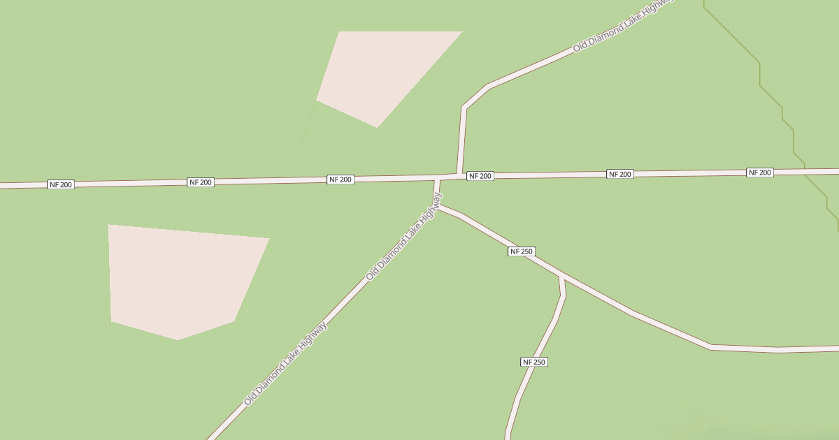 Map preview of OLD DIAMOND LAKE ROAD/JOHN DAY