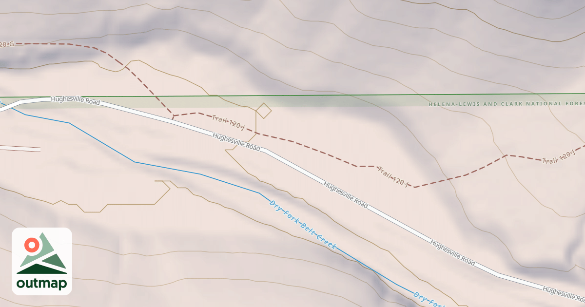 Map of DRY FORK DISPERSED J
