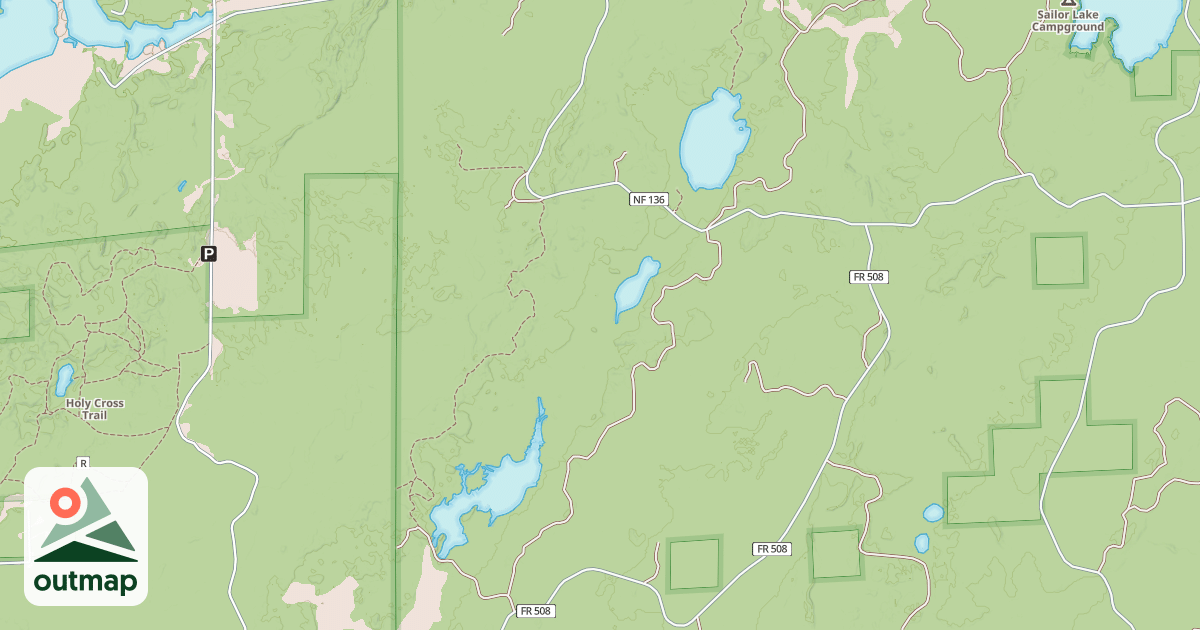 Map of USFS Motor Vehicle Use Map Trails 13105