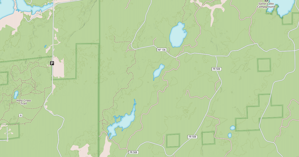 Map preview of USFS Motor Vehicle Use Map Trails 13105