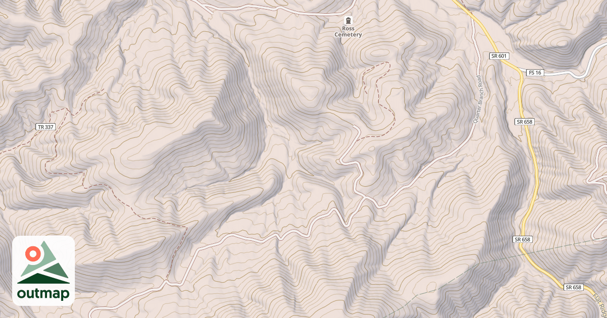 Map of QUARTER BRANCH