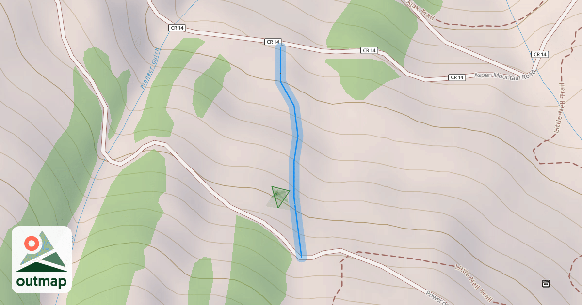 Map of Lazy8 Gully
