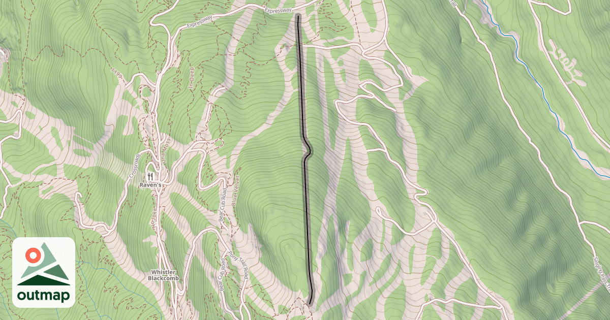 Map of Garbonzo Express Chairlift Line