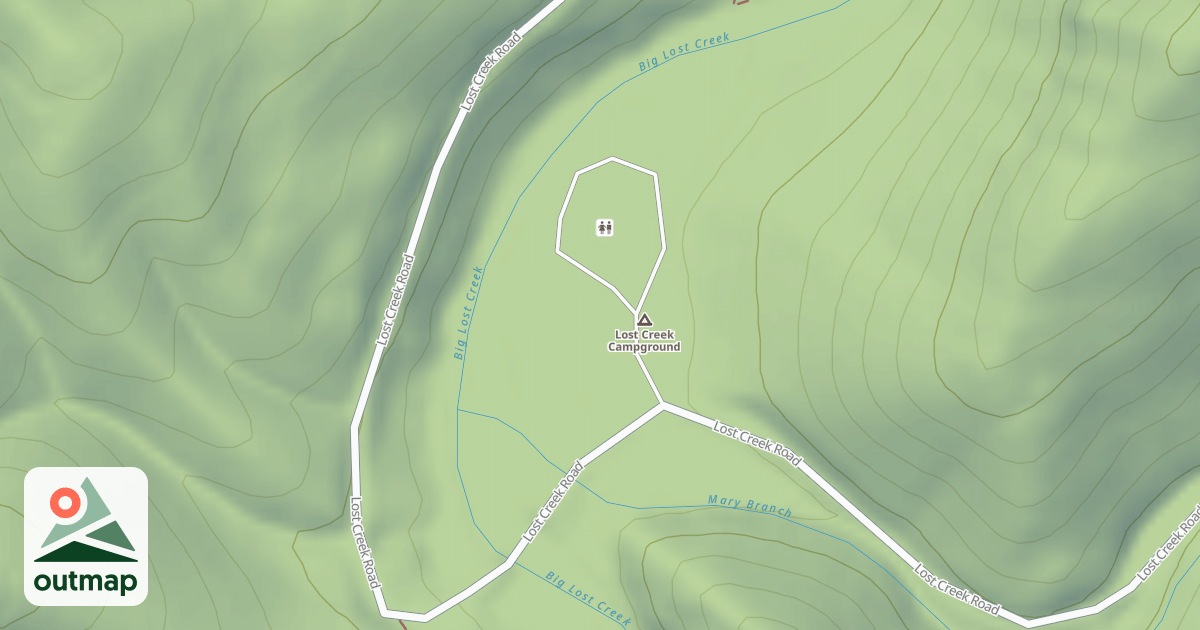 Map of LOST CR.REC.AREA