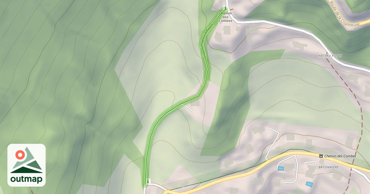 Map of Chemin des Combes