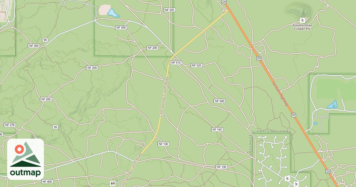 Map of COLD SPRINGS CUTOFF