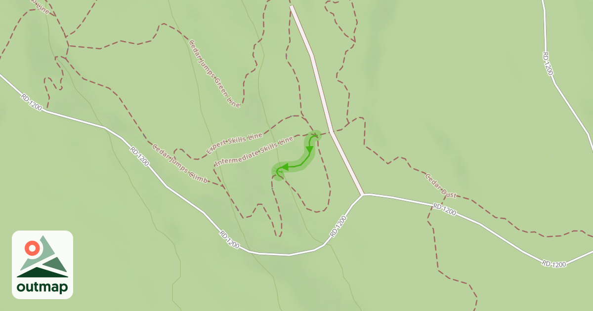 Map of Cedar Dust Green Drop Line