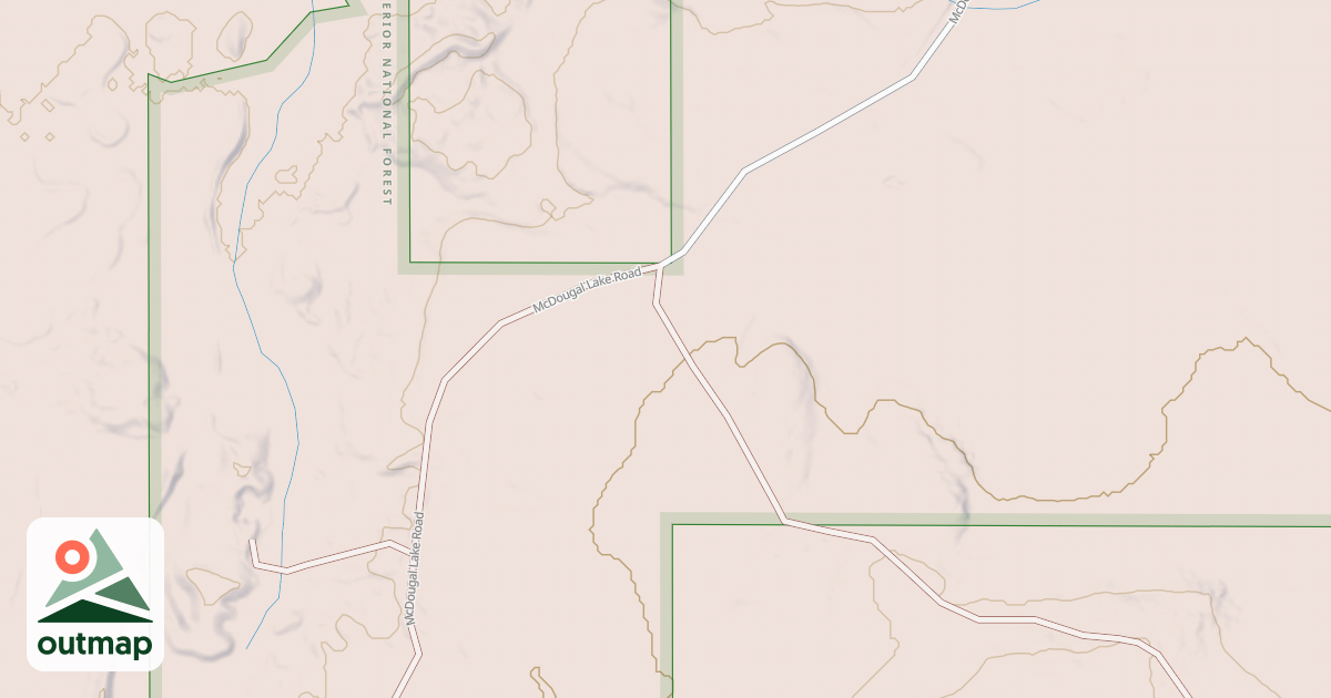 Map of MCDOUGAL LAKE