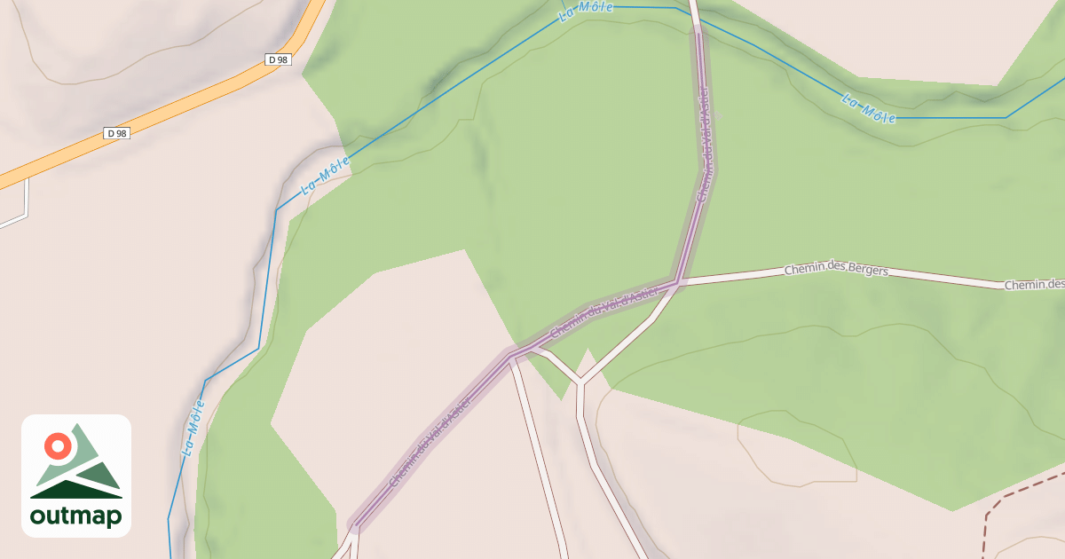 Map of Chemin du Val d'Astier