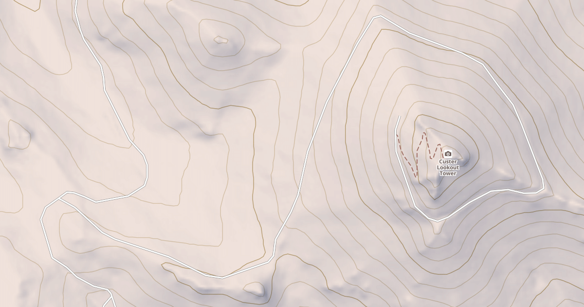 Map preview of CUSTER PEAK LOOKOUT