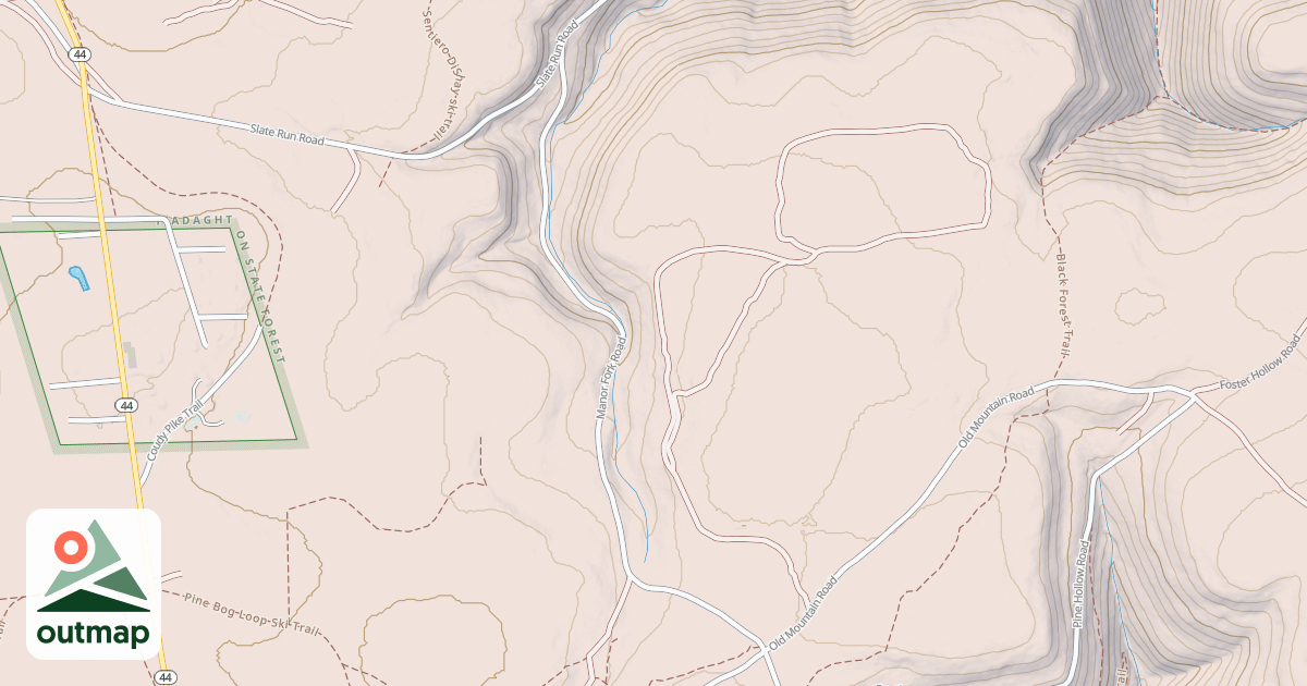 Map of Coudy Pike Snowmobile Trails
