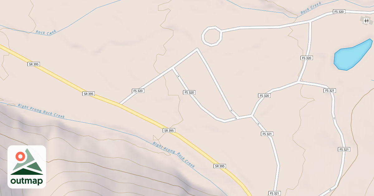 Map of ROCK CR.REC.AREA