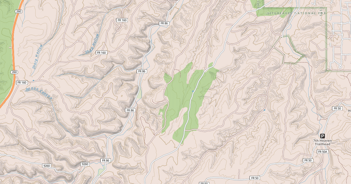 Map preview of USFS National Forest System Roads {BCDA650F-F6AE-4403-814C-F691727A73CC}