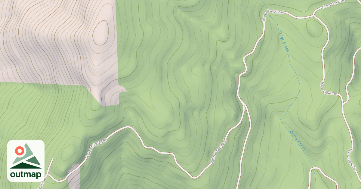 Map of RAILROAD GAP
