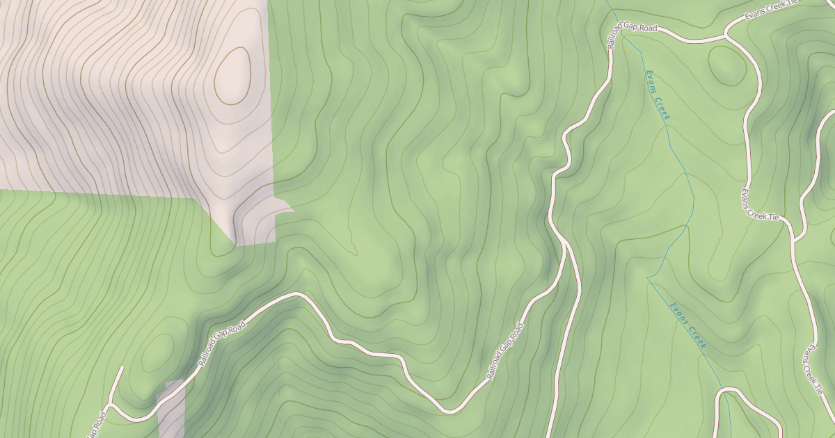 Map preview of RAILROAD GAP