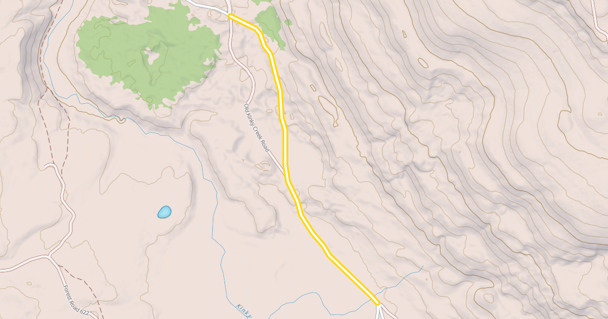 Map preview of Kinky Creek Road