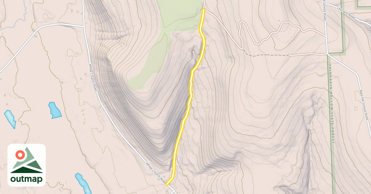 Map of Bald Hill Winter Trail