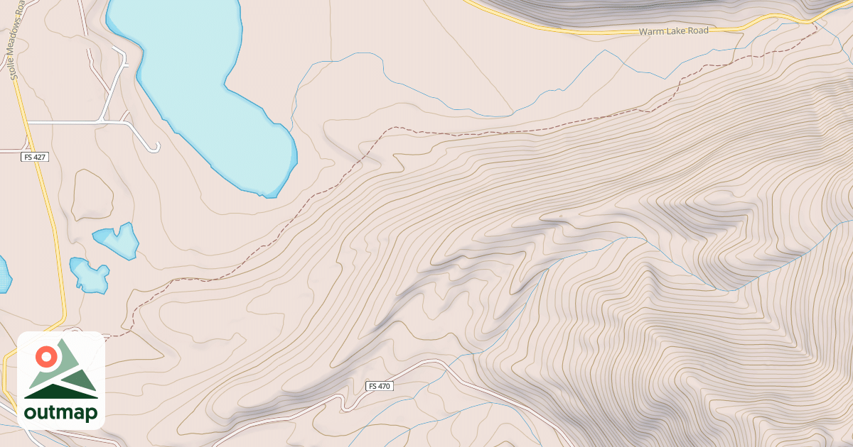 Map of Bear Creek / Warm Lake