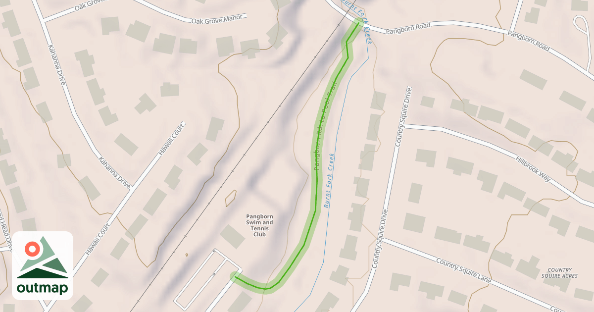 Map of Pangborn Rd. to Pool Trail