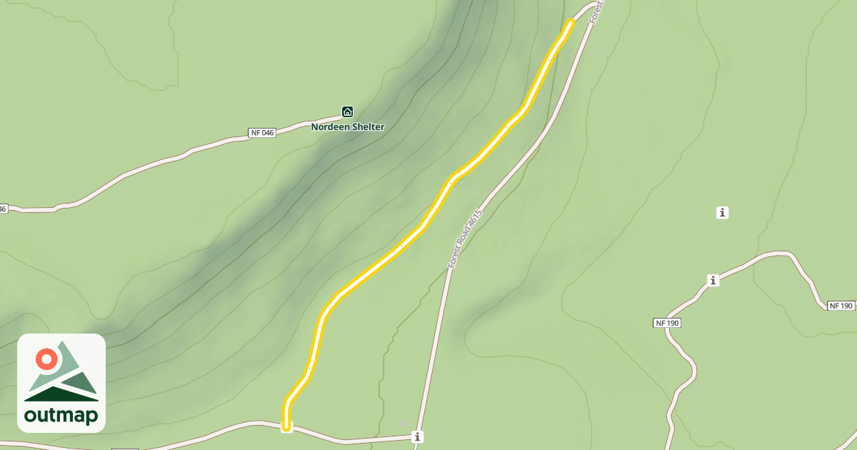 Map of Forest Road 4615-044