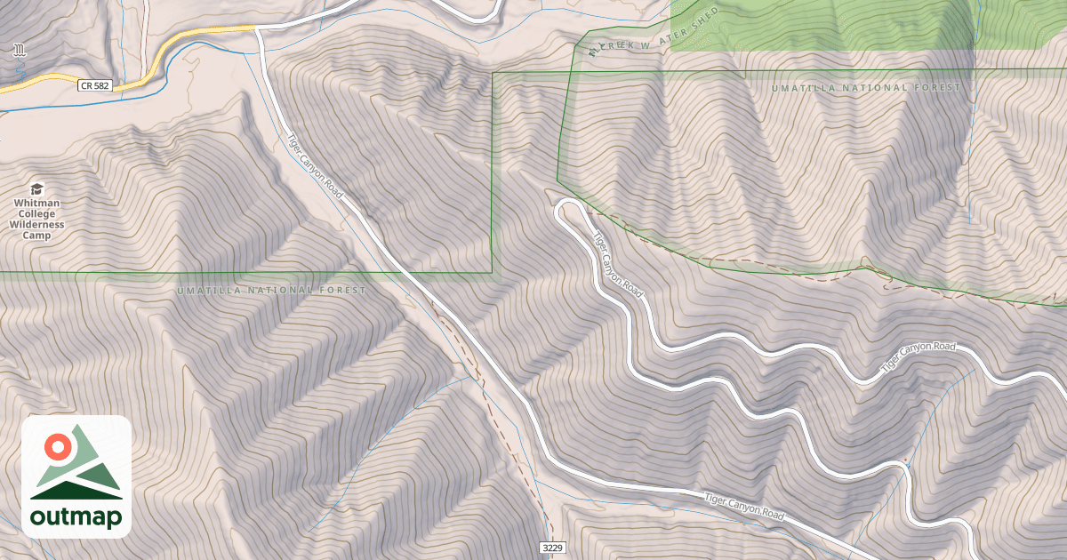 Map of TIGER CREEK