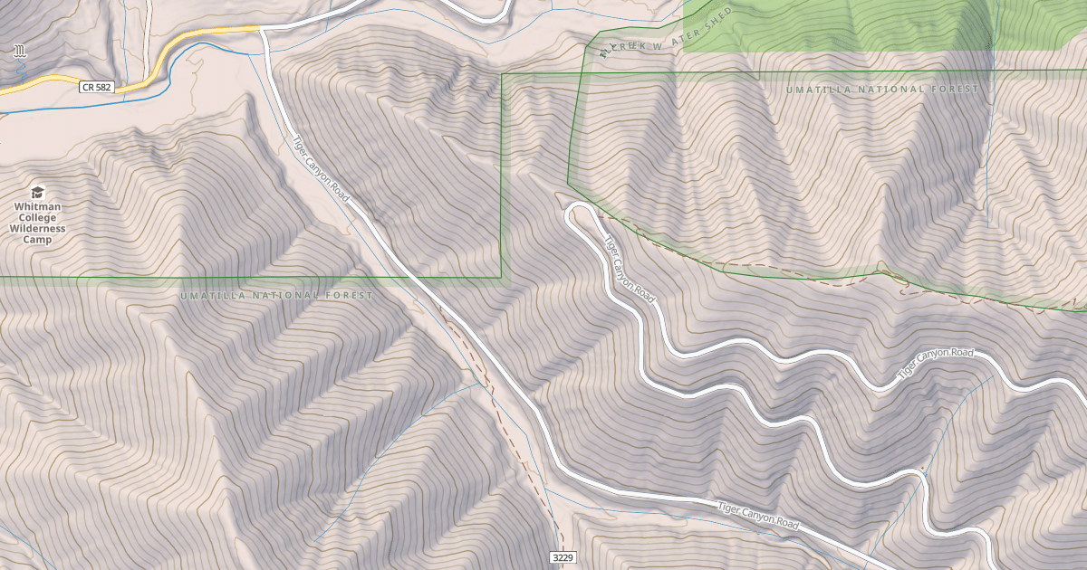 Map preview of TIGER CREEK