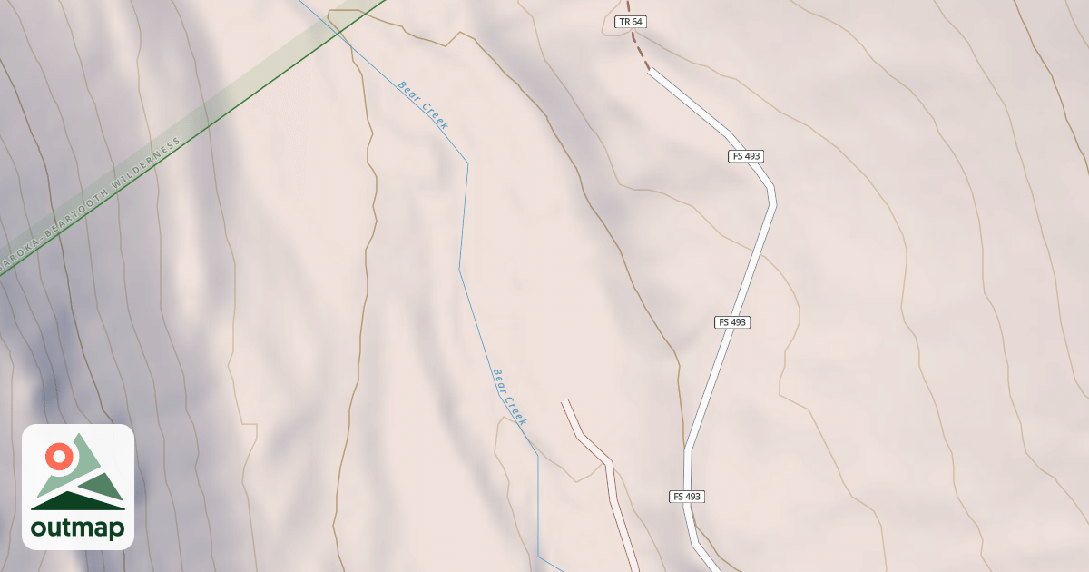 Map of BEAR CREEK CAMPGROUND