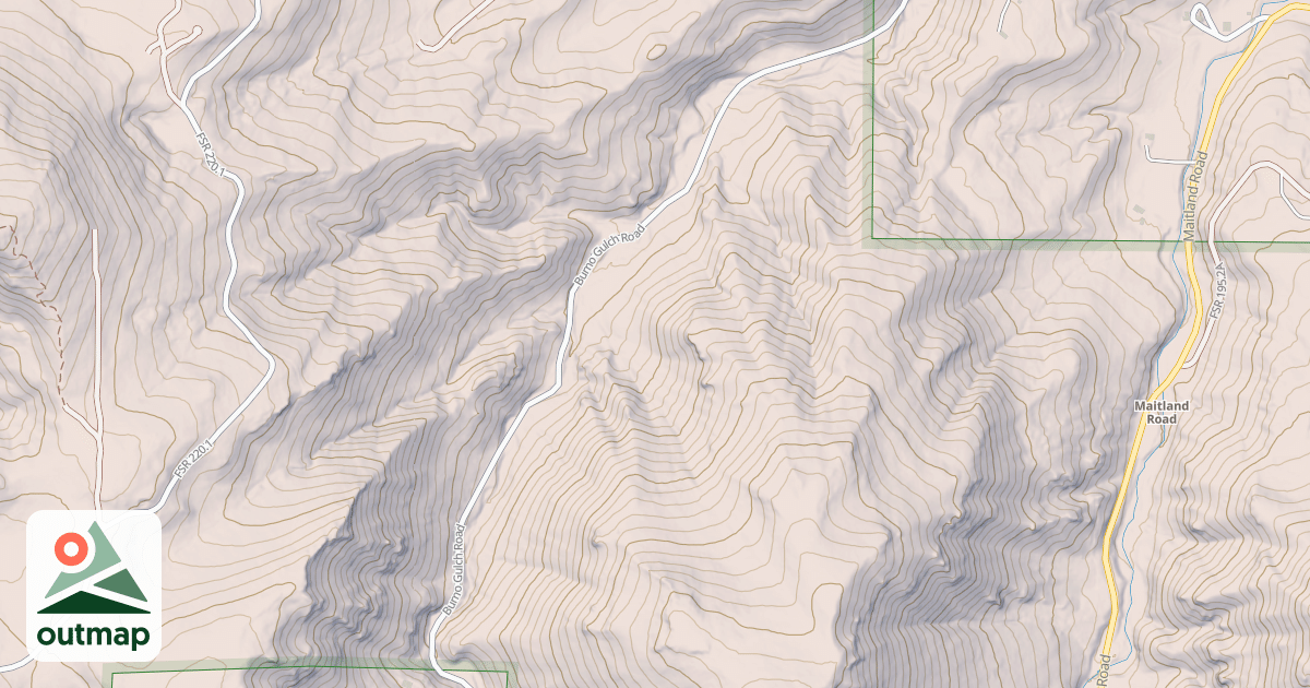 Map of BRUNO GULCH