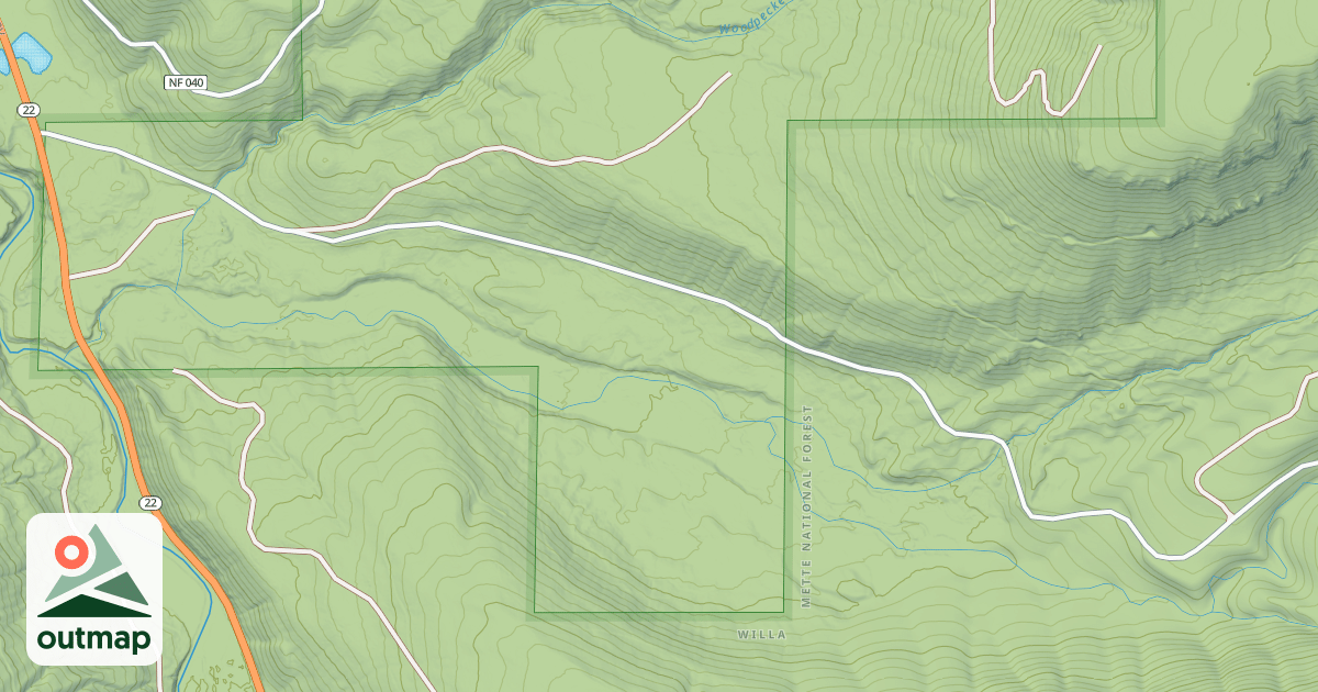 Map of PAMELIA CREEK ROAD