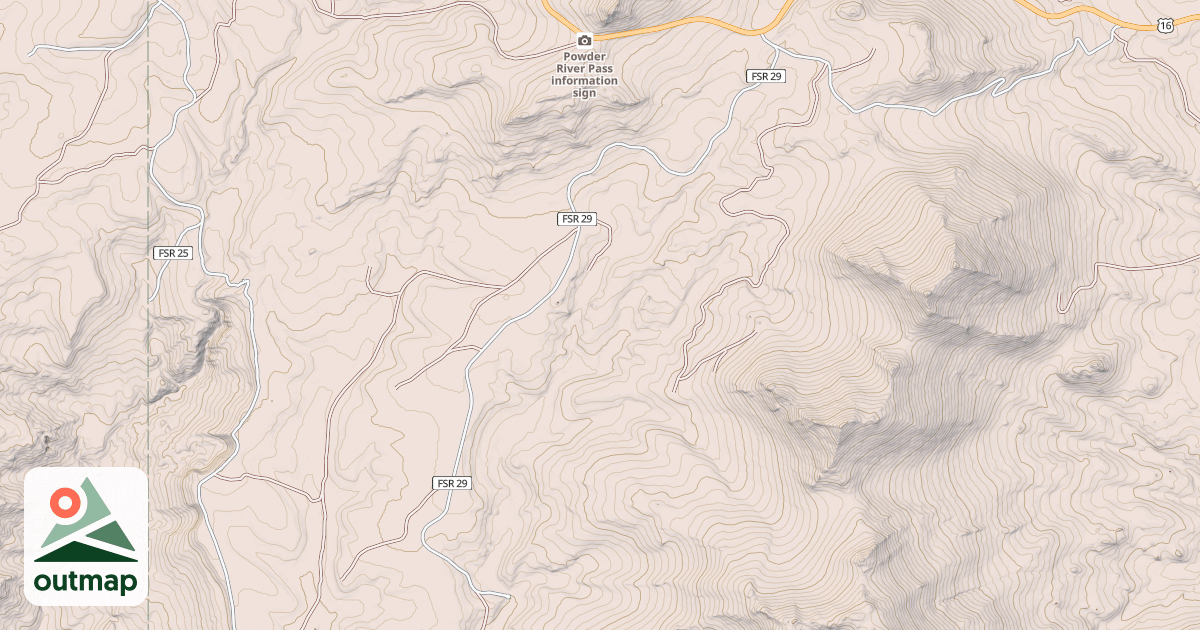 Map of N. FORK POWDER RIVER