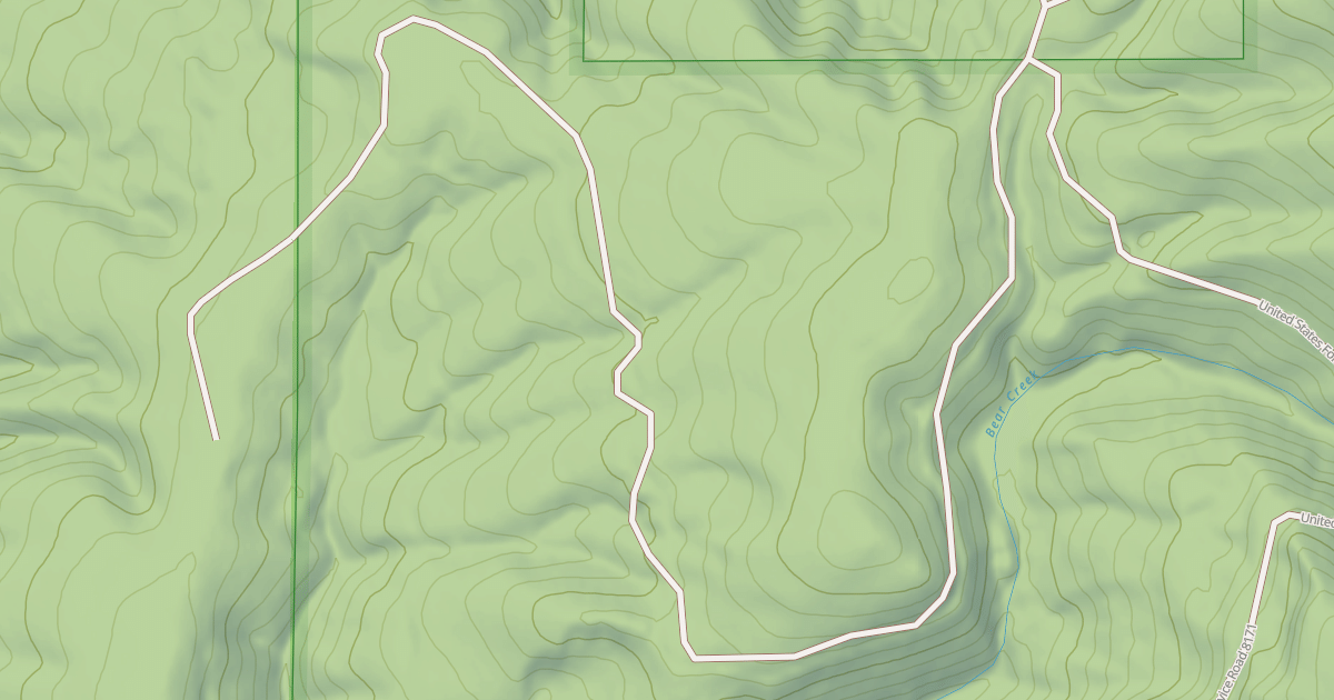 Map preview of USFS Motor Vehicle Use Map Roads {D10D2840-ABA2-4226-82CE-B55474D8B923}