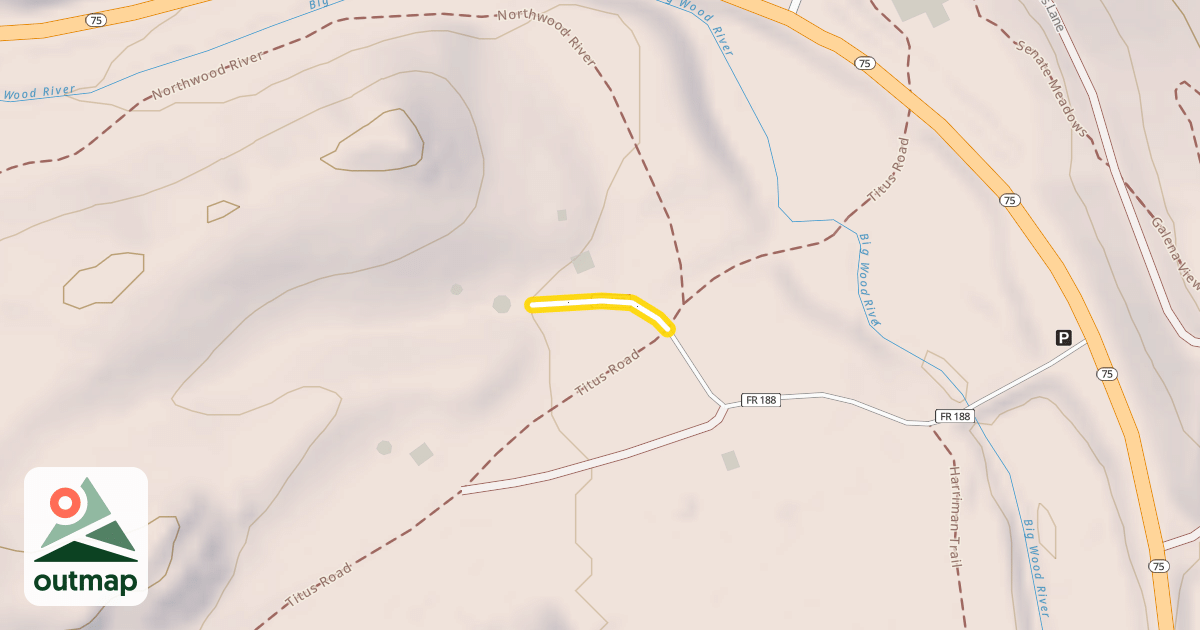 Map of Titus Creek Road