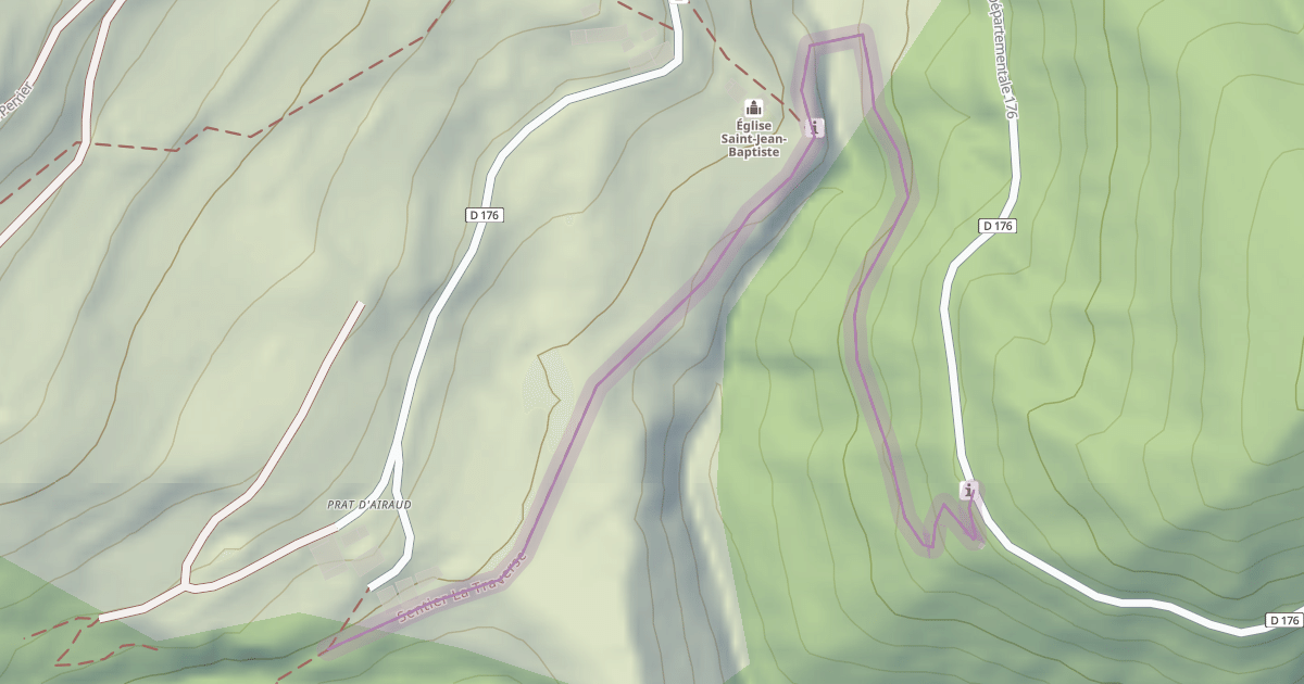 Map preview of Sentier La Traverse