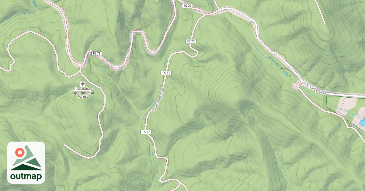 Map of BROWN GAP