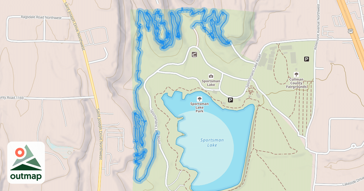 Map of Intermediate bike path