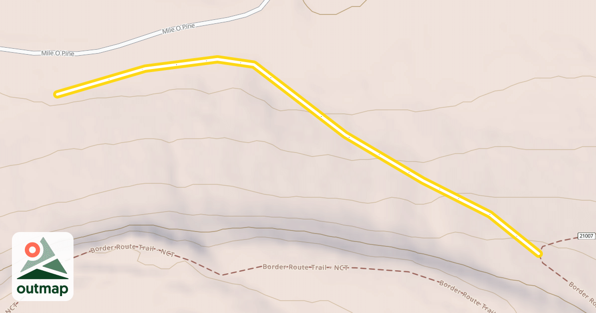 Map of South Rim Trail