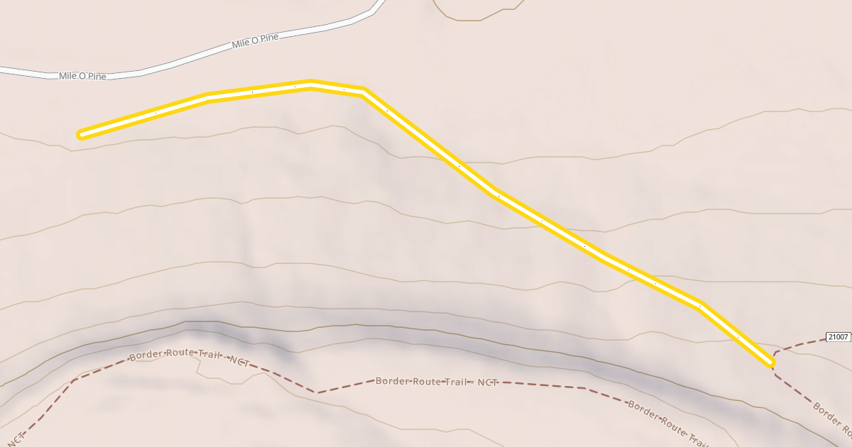 Map preview of South Rim Trail