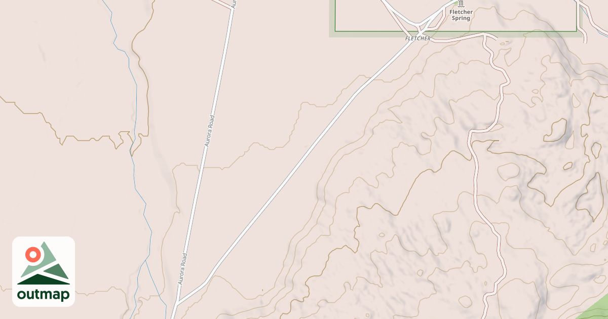 Map of FLETCHER CUTOFF ROAD
