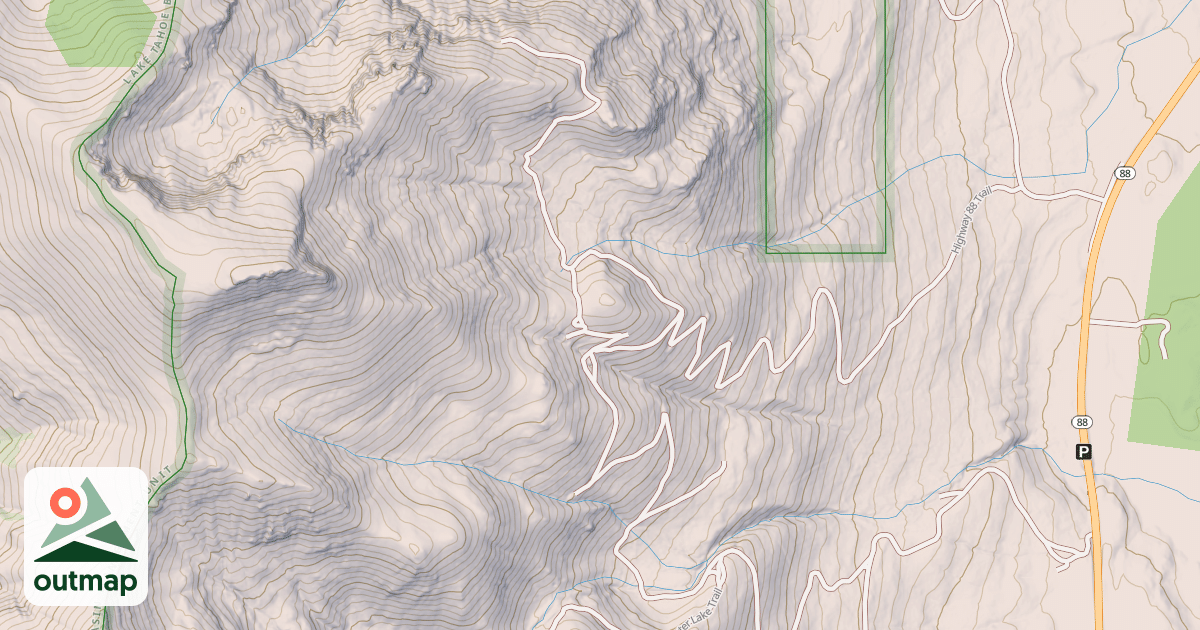 Map of CRATER LAKE TRAIL