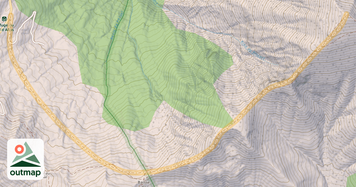 Map of Le Petit Cheval de Bois — Col d'Allos