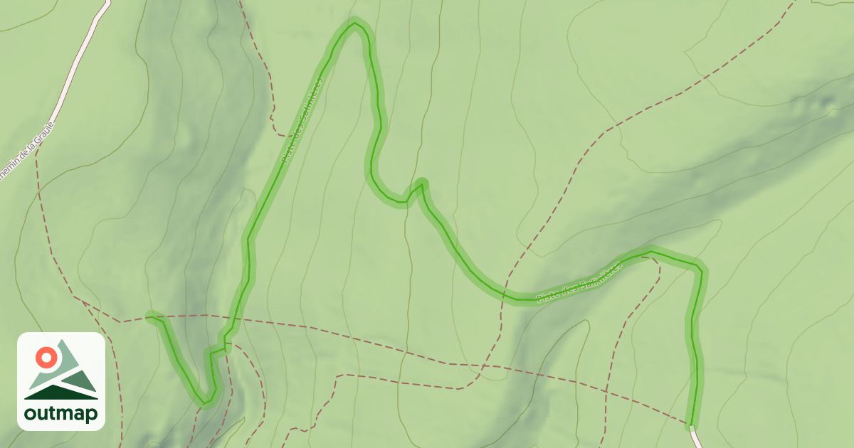 Map of Piste des Salinières