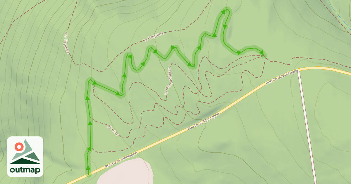 Map of Montée Tracadigash