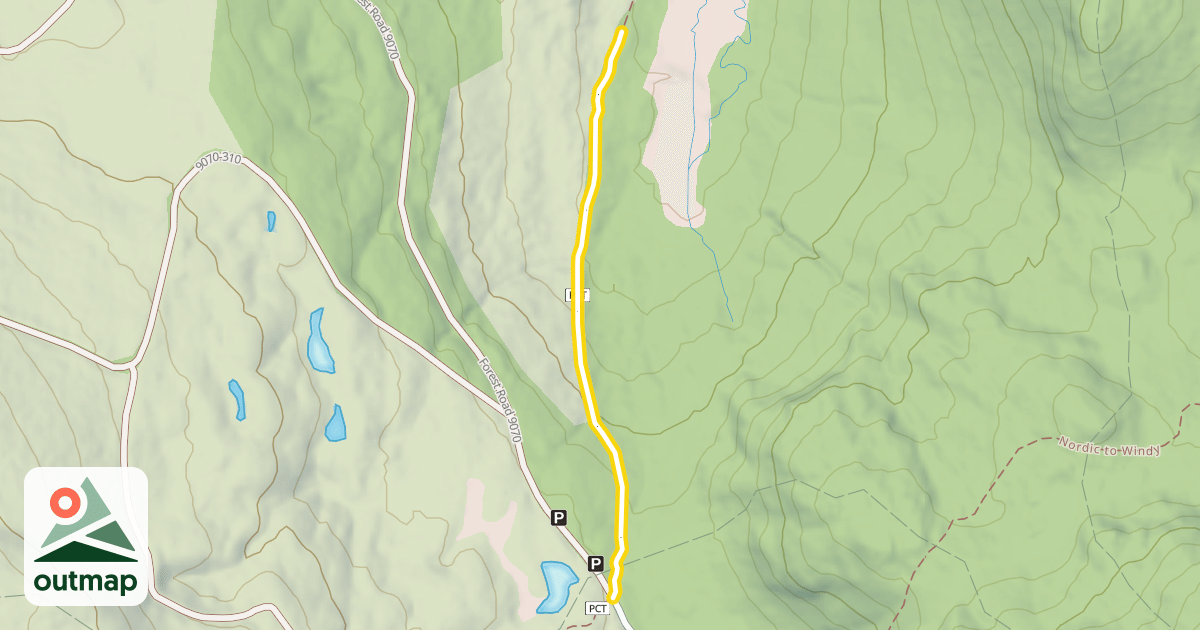 Map of Pacific Crest National Scenic Trail #2000