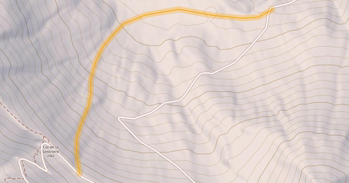 Map preview of Vallon de Seregnier Hors Piste